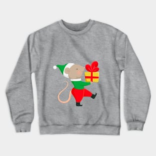 Cute Santa helper in Christmas elf costume. Crewneck Sweatshirt